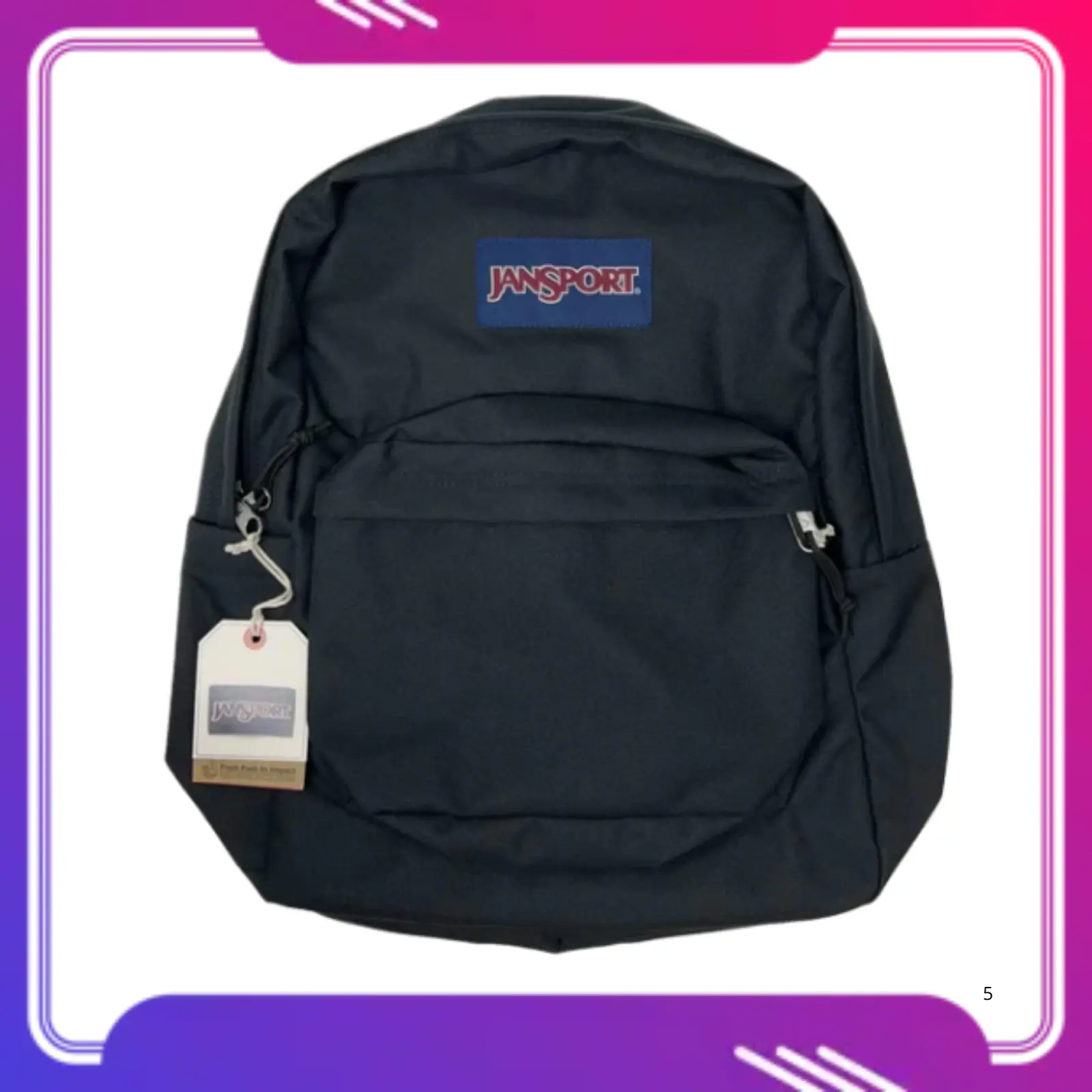 Tas Ransel New Jansport Cross Town Black Premium  / Tas Sekolah / Backpack Unisex
