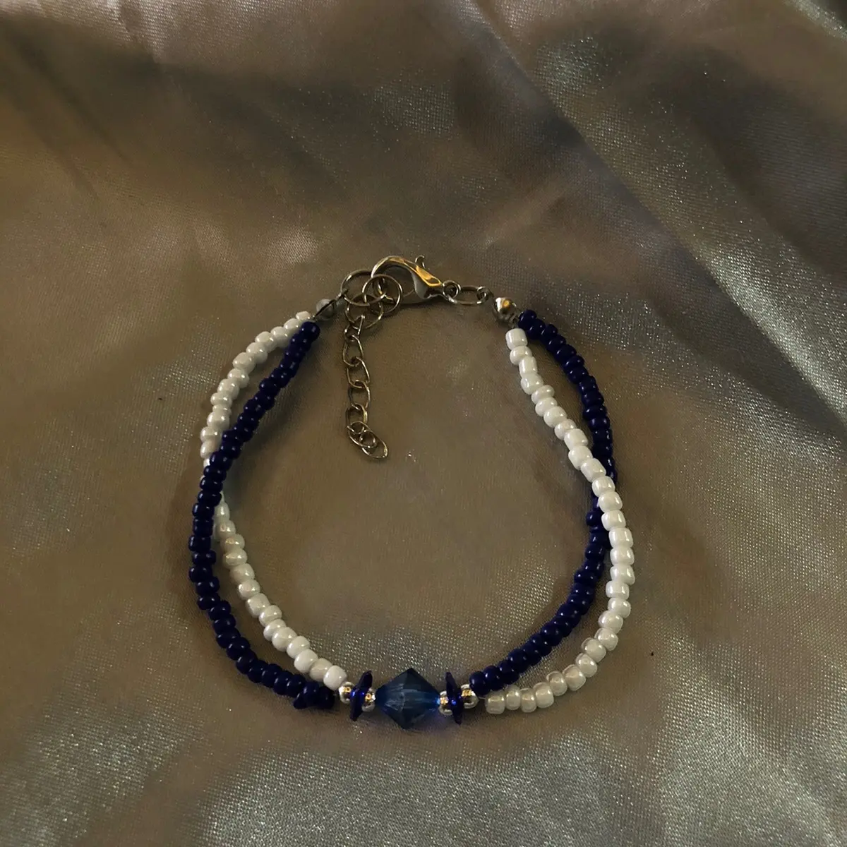 KANI BRACELET COMBINE BLUE WHITE/ BRACELET BEADS/ GELANG MANIK MANIK/ GEPANG MANIK MANIK MURAH Aksesoris Gift