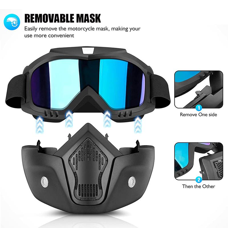 Outdoor Sport Windproof Mask Goggle HD Bicycle Glasses Eyewear Riding Suv Summer Uv Protection Sunglasses Full Face Protective Mask 5