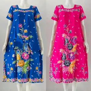 DASTER BATIK HENGKY MODEL SIKAK MOTIF BUNGA SIANTAN LD 120