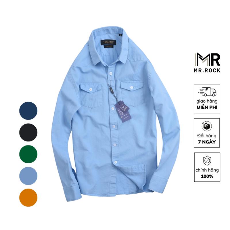 Áo Sơ Mi Nam Chất Denim Dày Dặn Form Chuẩn Ôm Sát Body Ôm Dáng Trẻ Trung Thanh Lịch