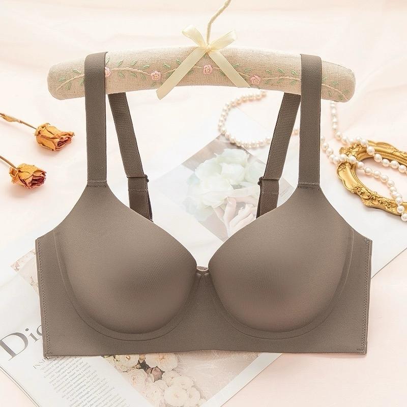 [882] Áo lót su cúp C mút mỏng có gọng bản lưng thông hơi nâng gọn v1 che khuyết điểm Bra Áo Ngực Top Cúp Ngực Nữ Xám Nhung Kem aolot