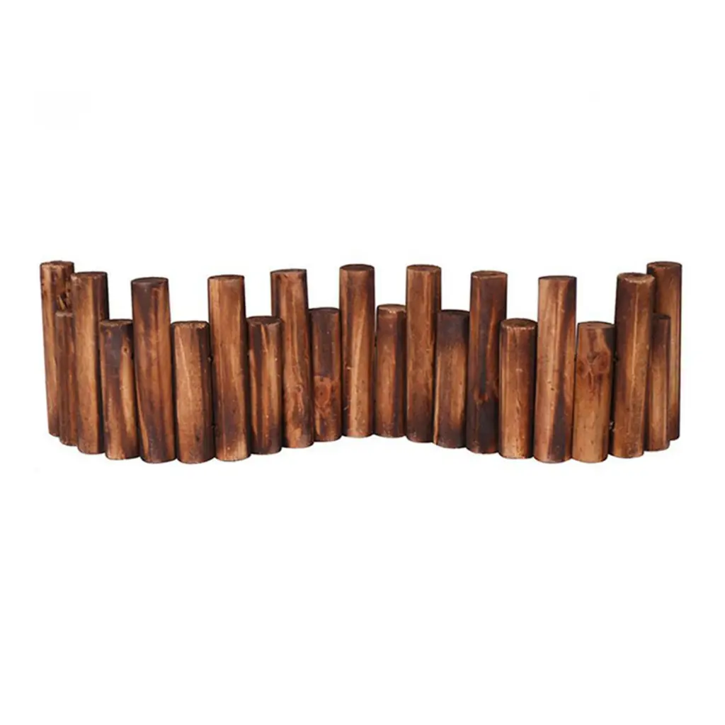 Ghostun- Anti-Corrosion Wood Log Lawn Grass Edging Garden Flower Bed Border Fence Decor