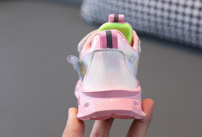 Product Introduction of with Light Girls' Shoes Spring and Autumn New Light Pumps Leather Fashionable Children's Sneakers Toddler Children Teens Princess Shoes 15