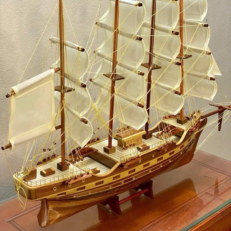 [France ll - dài 76] Thuyền buồn gỗ phong thuỷ gỗ Xoan Đào dài 76, cao 56, rộng 16 4