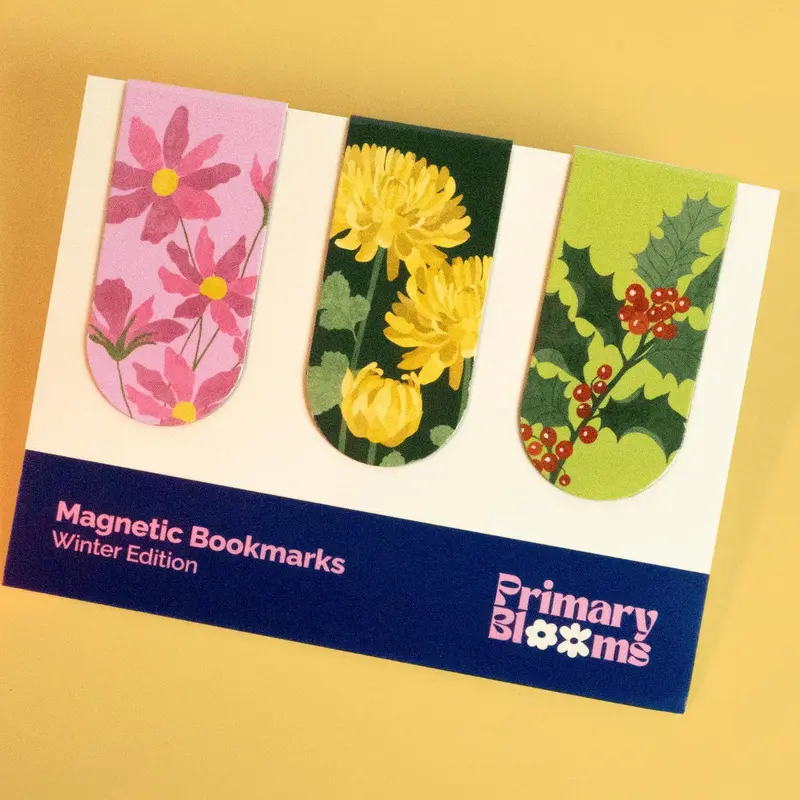 Bookmark Đánh Dấu Sách Nam Châm Hình Bầu Trời / Hình Hoa - Đánh Dấu Hít Nam Châm 3