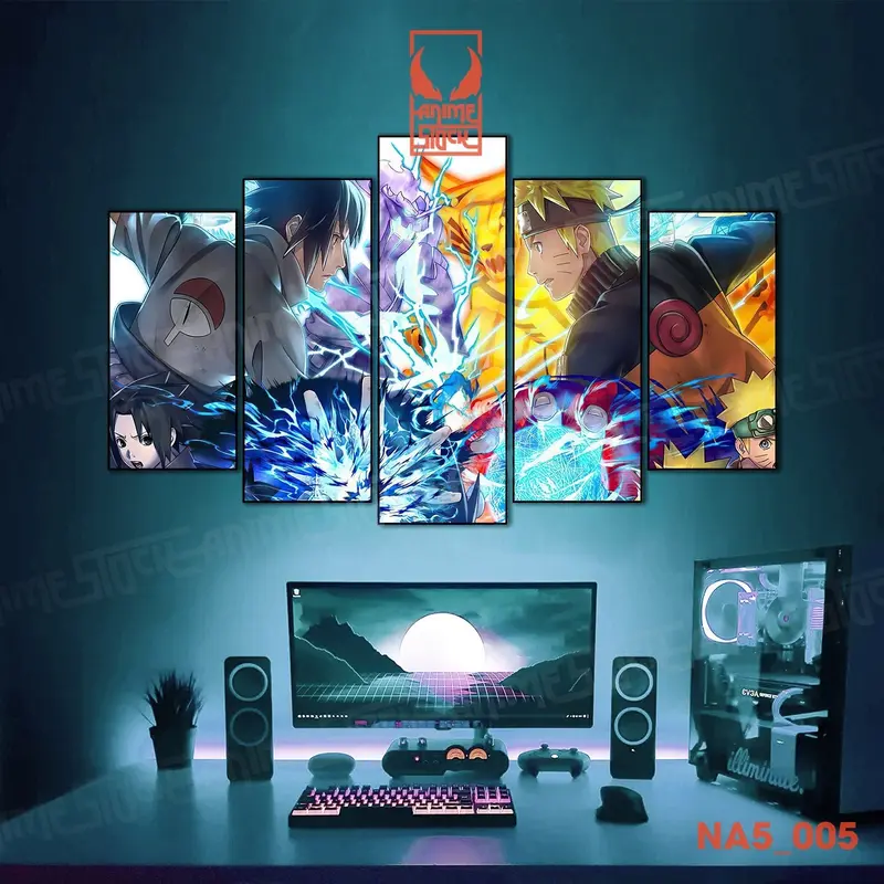 Tranh Naruto Dán Tường Anime Canvas Siêu Bền Đẹp, Kích Thước L (25x75cm), Chất Liệu Formex Kim Tuyến 5mm - Decor Tường, Trang Trí Nhà 0