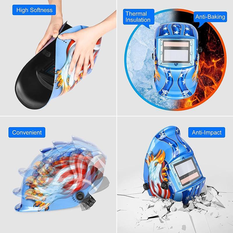 Professional Auto Darkening Welding Helmet, Comfortable Wear Automatic Darkening Protective Welding Cap, Professional Thermal Insulation Welding Accessories 4