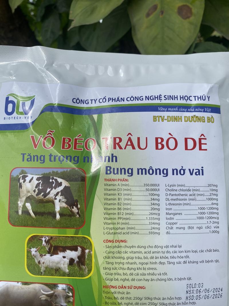Product Introduction of 1 Kg Vỗ Béo Trâu Bò Dê Bột Giúp Bung Mông Nở Vai, Nhanh Lớn BTV-Dinh Dưỡng Bò 4