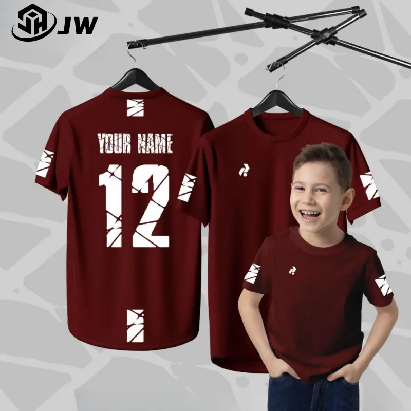 [FREE Custom NAME & NUMBER & LOGO]summer Men's casual and versatile SPORT T-shirt,Jersi Kids Kanak-Kanak Bola Sepak Futsal,Breathable and quick drying Football Futsal Jersey