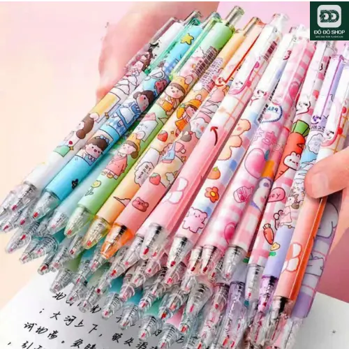 [Mực đen]Sỉ 30 Bút Mực Gel hoạt hình ngòi 0.5mm Nhanh Khô