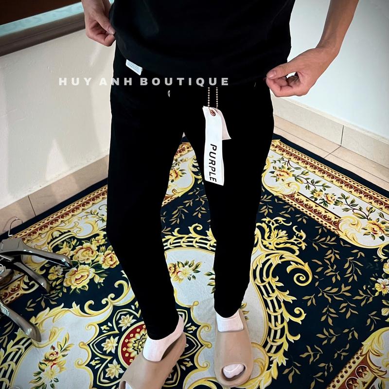  Quần Jean Pơ Pồ Đen Trơn From Ôm Dập Nhăn   HuyAnh Boutique  