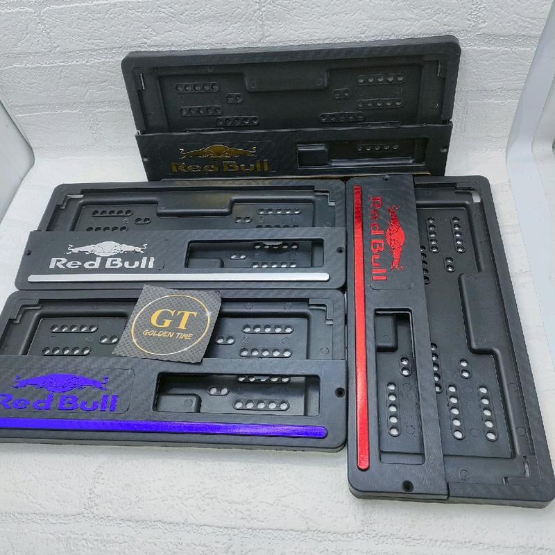 Dudukan Plat Nomor Red Bull List Warna Cover Plat Variasi Motor Universal 1
