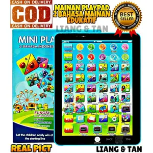 ( BISA COD ) PROMO Mainan Anak Edukasi Mini Playpad Anak Muslim 2 Bahasa LED Playpad / Ipad Arab Murah SNI / Mainan Anak Laki Laki / Mainan Anak Perempuan