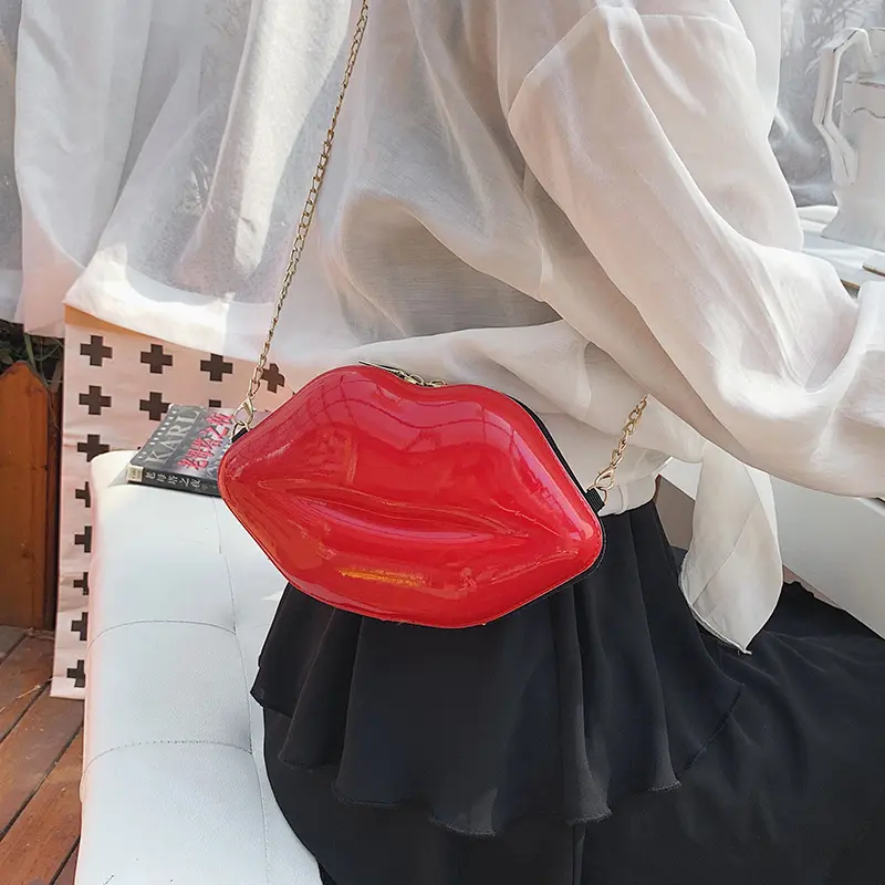 Fashion Korean style chain lip small bag ins super hot women's bag all-match mini shoulder messenger bag