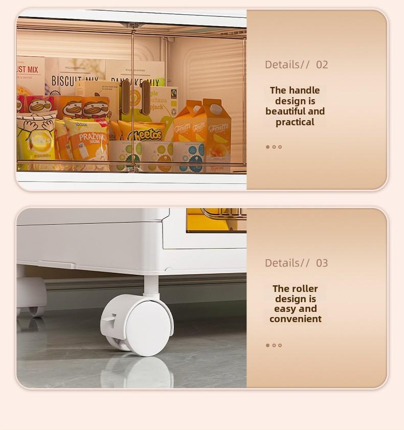 Product Introduction of Storage Cabinet Foldable Wholesale Children's Clothes Storage Cabinet Double Door Home Organizer Cabinet Household Bedroom Wardrobe Easy to Use, Convenient and Easy to Use box  leather 13