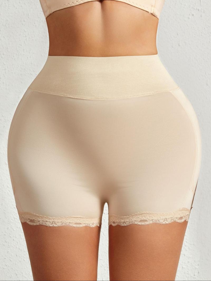 Product Introduction of Women's Contrast Lace High Waist Shapewear Shorts, Tummy Control Butt Lifting Shaper, High Stretch Shapewear Bottoms for Daily Wear 2