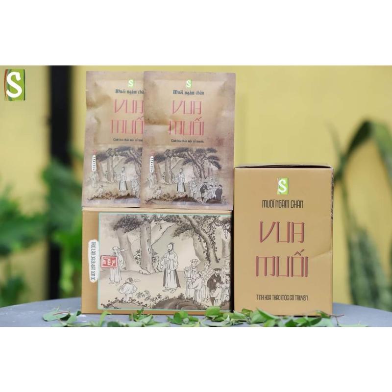  ￼Hộp 10 Gói Muối Ngâm Chân HTX Sinh Dược Vua Muối 