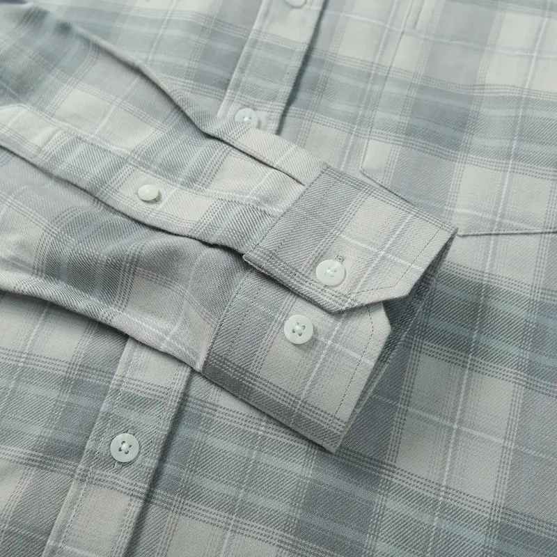 Áo sơ mi nam dài tay họa tiết caro vải flannel cao cấp - SMCF0126  Menswear Shirt Có Cổ 5