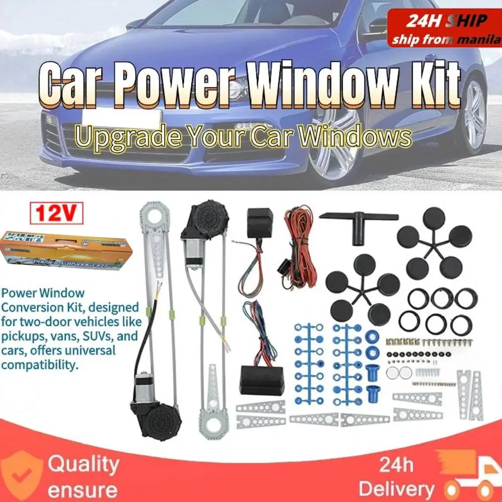 Universal 2-doors Electric Power Window Conversion Kit Dc 12v Power ...