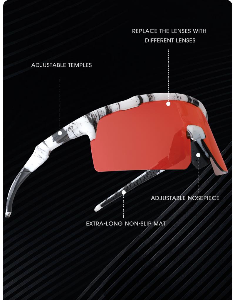 Product Introduction of SCVCN  Cycling Glasses Running Sunglasses UV400 Goggles Outdoor Sports Driving Motorcycle Glasses Men Women Bike MTB Glasses  Hiking bicycle riding  Running Camping Glasses 11