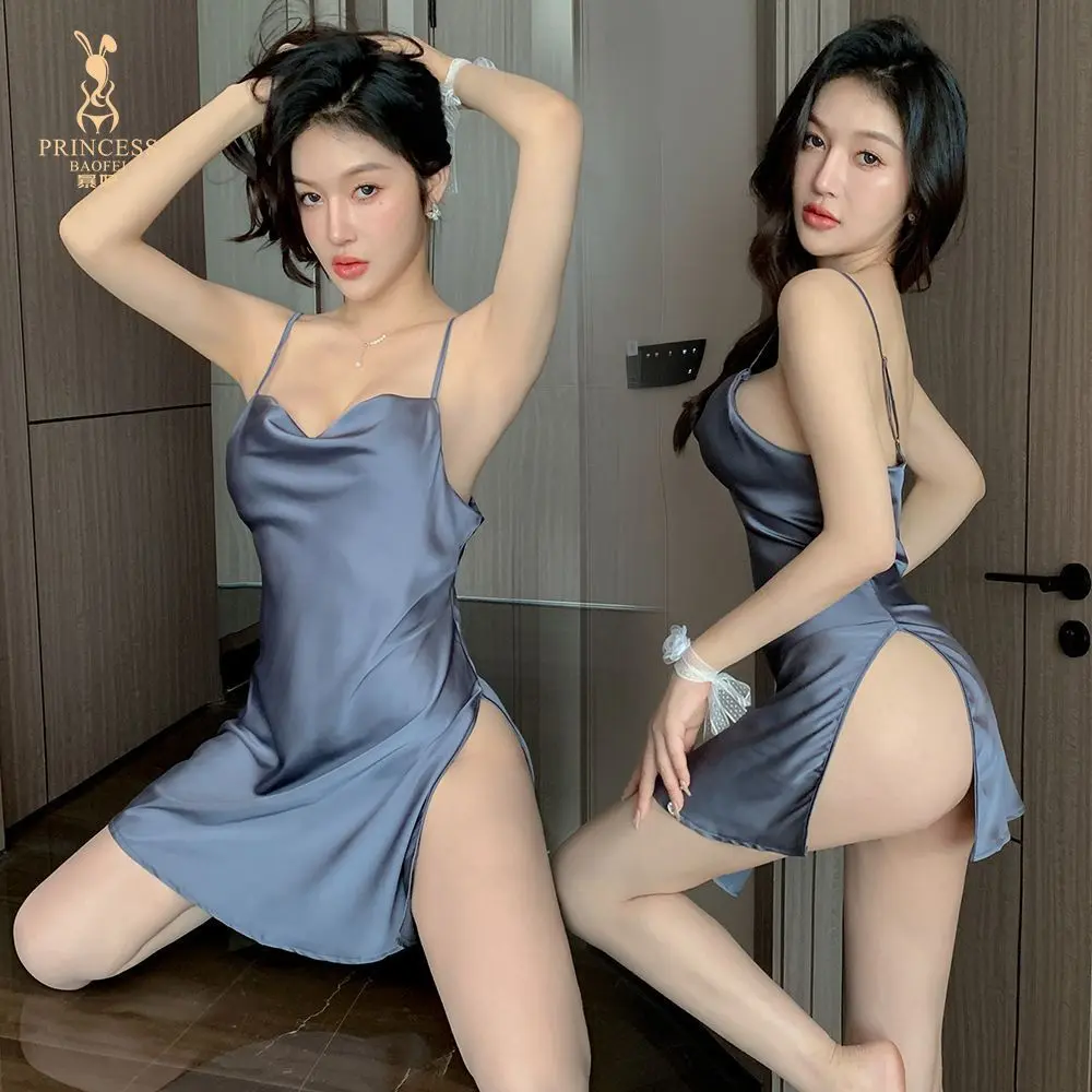 Váy Ngủ Satin Cao Cấp, Hisexy MD12, Dành Cho Nữ, Nhiều Sợi, Váy Ngủ, Váy Ngủ, Jupe Váy Ngủ, Thiết Kế Dễ Thương