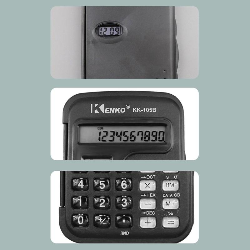 Product Introduction of Mini Portable Math Calculator Science Function Calculator With Time Display For Office Accounting School Students 4