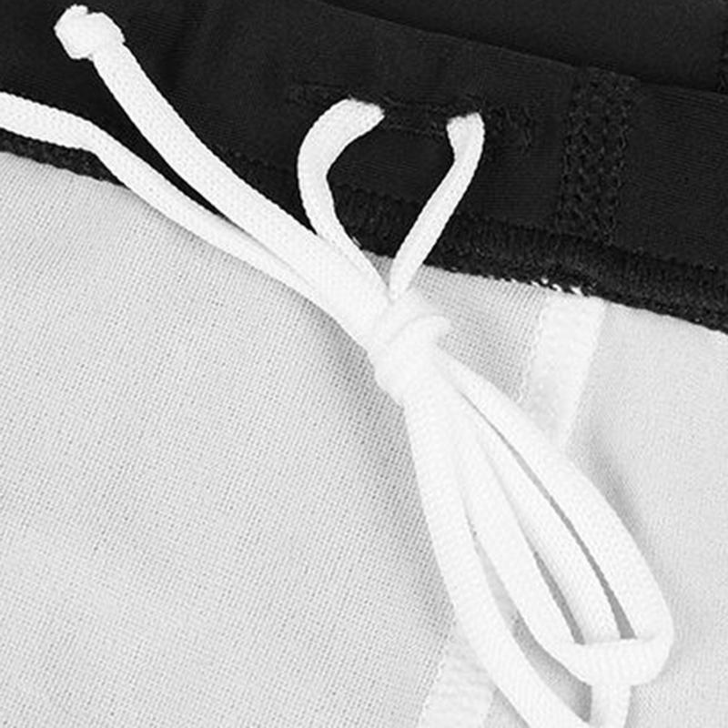 Summer Men Swim Shorts High Waist Letter Print Beach Tight Swimming Trunks Quick Drying Sports Surf Shorts Trunks Swimsuit 5