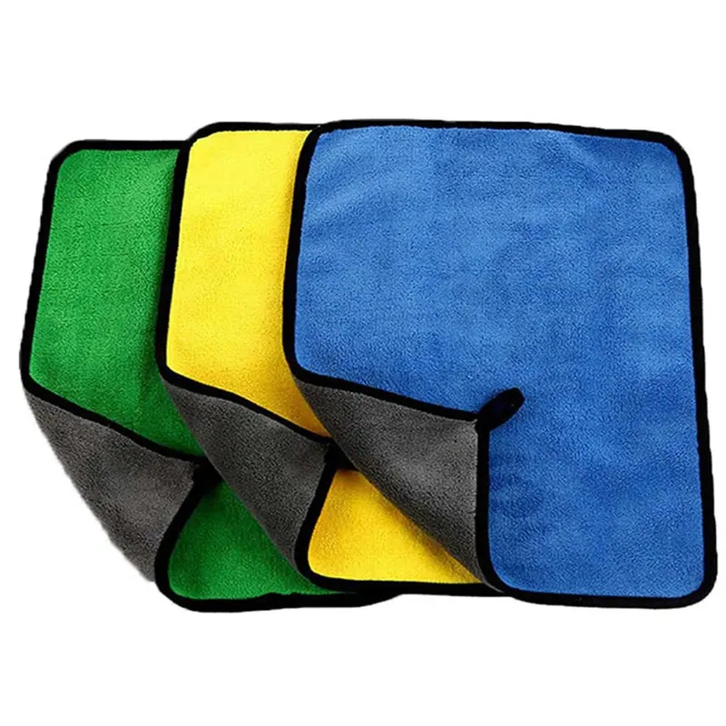 Double-Sided Car Washing Towel Kit, Super Fine Fiber Towel, Portable Small Car Cleaning Rag 2