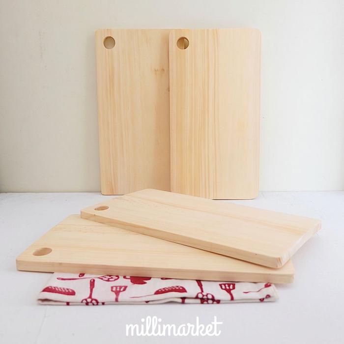 Gambar WOODEN SERVING BOARD / telenan kayu / piring saji kayu - 34cm x 18cm dari millimarket Kota Surabaya Tokopedia