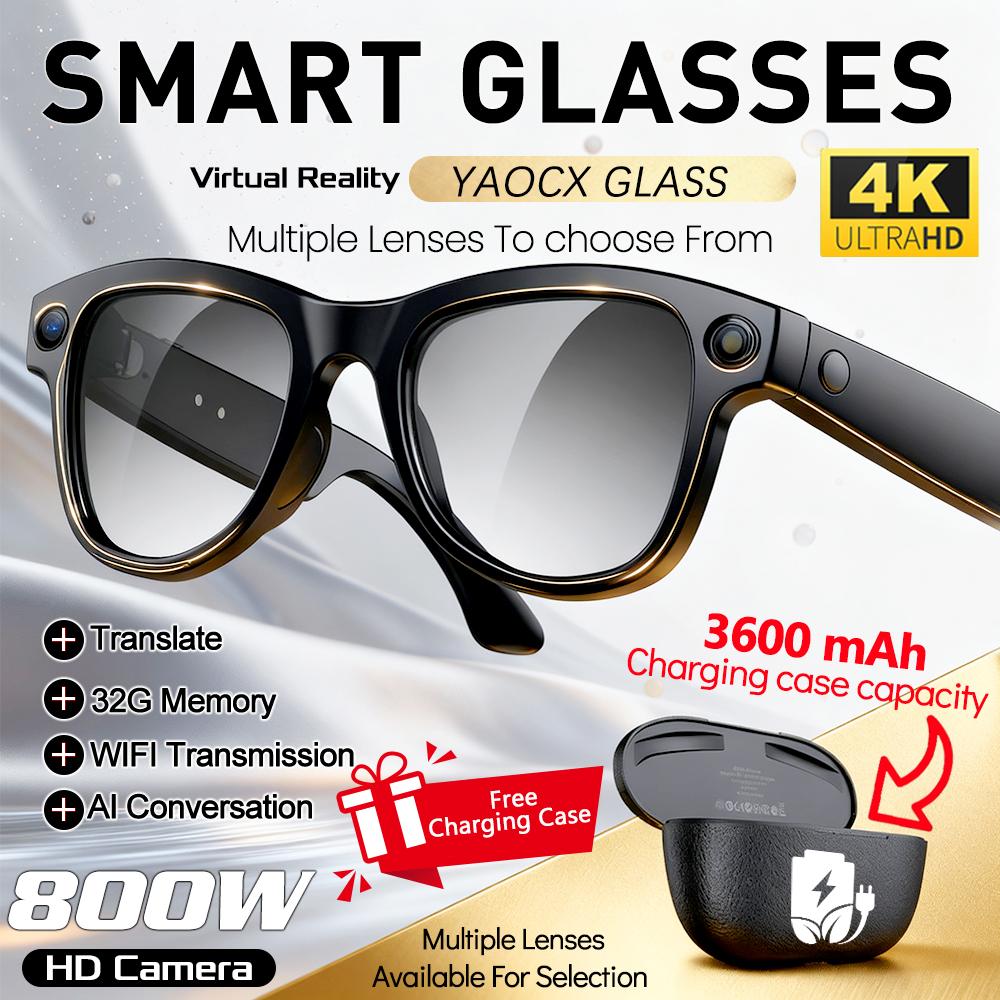 2026 New Smart Glasses with Camera Video Recording AI Photo Recognition Bluetooth Call Voice Translation Sunglasses Men Women - Image 3
