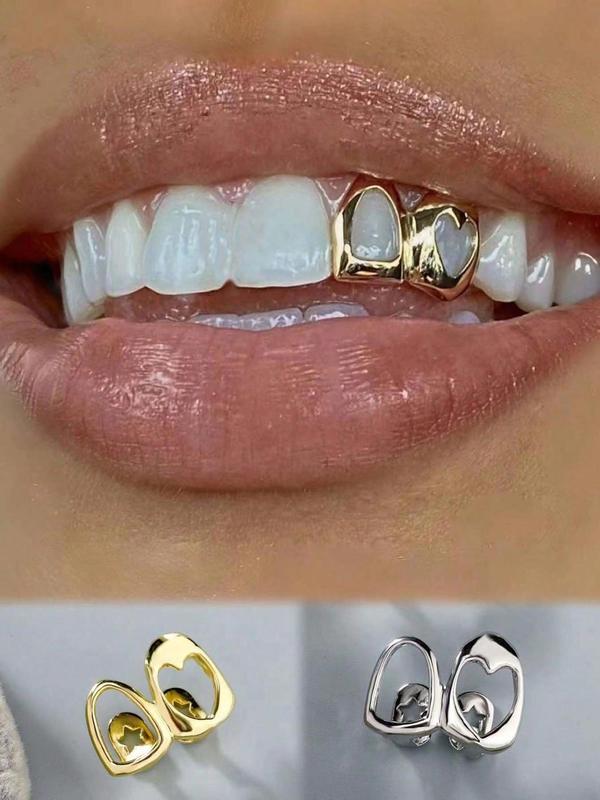 Heart Shaped Tooth Jewelry, Fashionable Tooth Jewelry for Women & Men, Street Style Body Jewelry for Daily & Party Decoration, Gifts for Wife Oral 0