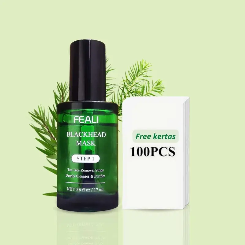 (BPOM) FEALI Masker Pengangkat Komedo Step1 Peel Off Free Kertas & Step2 Pore Serum 3