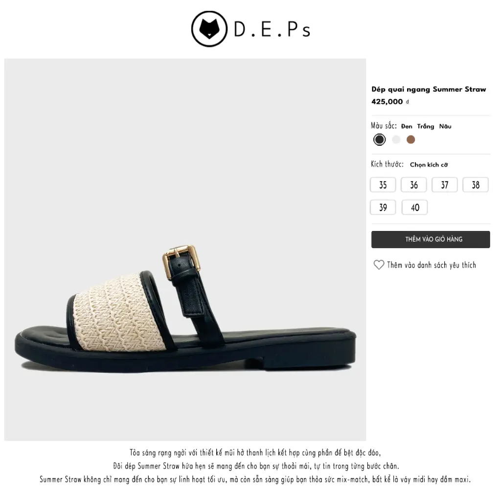 Dép Sandal Nữ quai ngang sợi cói dây quai khóa kim loại mã SM03 cao cấp. Sandal
