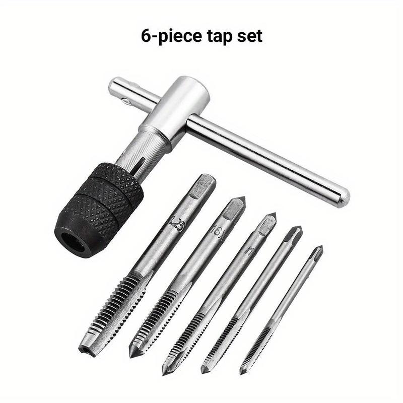 1 Set Complete Hand Tap Tapping Set, Thread Repairer, Drill Bit Tapper, Wire Repair Clip Head Tool Kit, Multifunctional Hand Repair Tool Kit 0