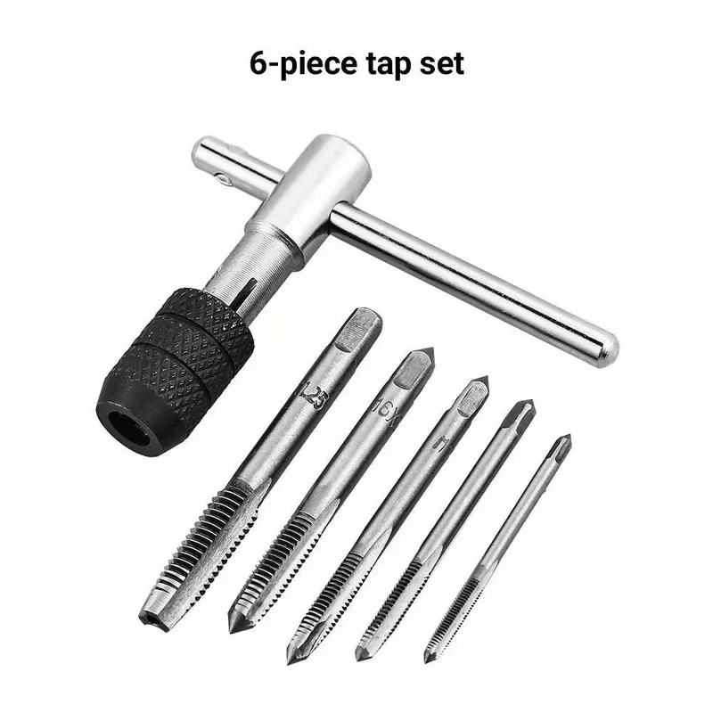 1 Set Complete Hand Tap Tapping Set, Thread Repairer, Drill Bit Tapper, Wire Repair Clip Head Tool Kit, Multifunctional Hand Repair Tool Kit 0