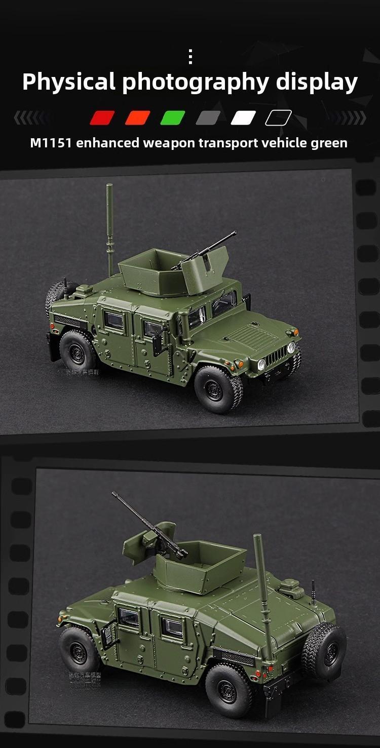 Product Introduction of 1:64 armored vehicle model M1151 alloy simulation vehicle model GAZ Tiger anti-tank missile vehicle model 37