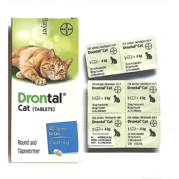 Tẩy giun Drontal cho mèo ( 1 viên - 4kg )