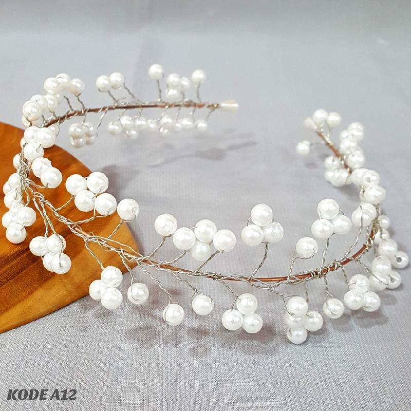 Bando Korea Mutiara Headpiece Aksesoris Rambut Wanita - A453 Headbands 7