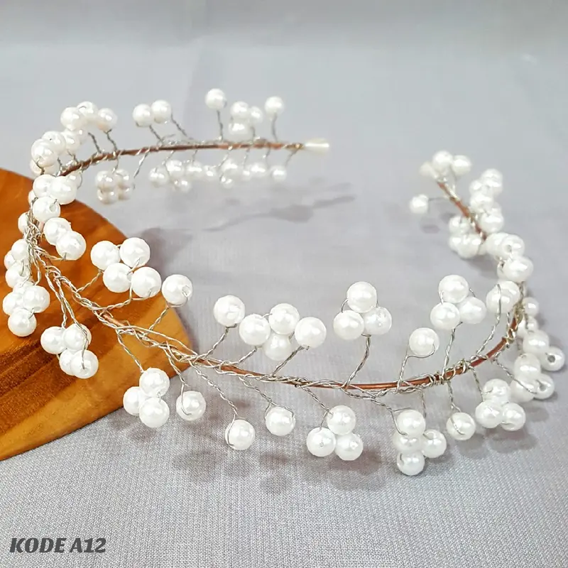 Bando Korea Mutiara Headpiece Aksesoris Rambut Wanita - A453 Headbands 7