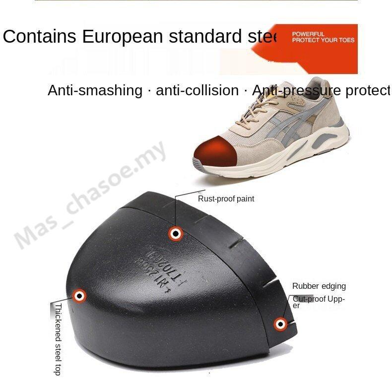 Ultra Light safety shoes work shoes anti-smashing anti-stabbing wear men's/women's protective shoes summer deodorant breathable comfortable steel shoes sports Kevlar mid-sole ZEWE 3