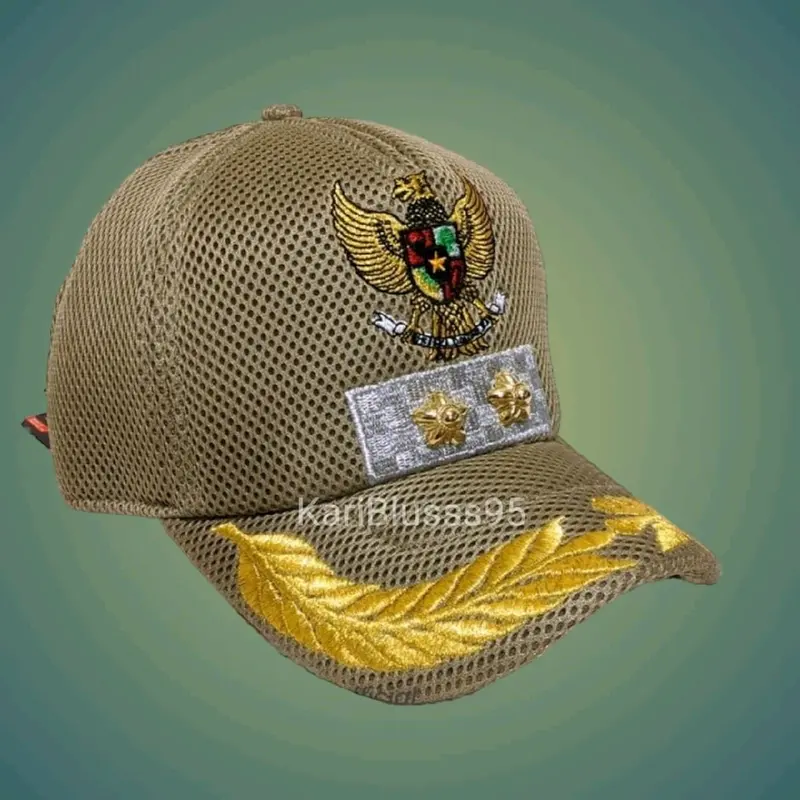 PAKET 2PCS TOPI DAN PANGKAT KADES, LURAH 2 BINTANG Baret Elegan 2