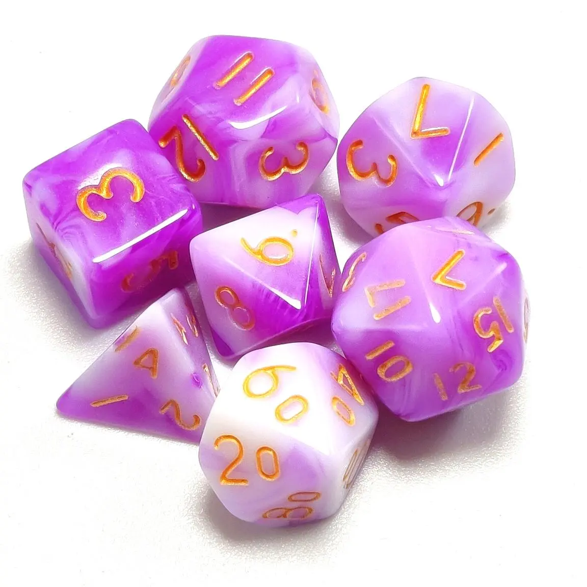 Multi-sided Dice Set, 7 Counts/set Irregular Dice Game for Family Gatherings, Fun Dice Game for Kids, Party Game for Bars & Clubs