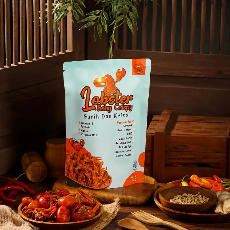 Lobster air tawar krispi kemasan 100 gram (isi 5 pcs) 4