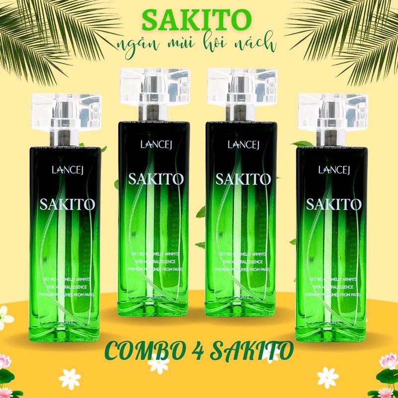 combo 4 chai xịt nách Sakito 50ml Khử Mùi Hôi