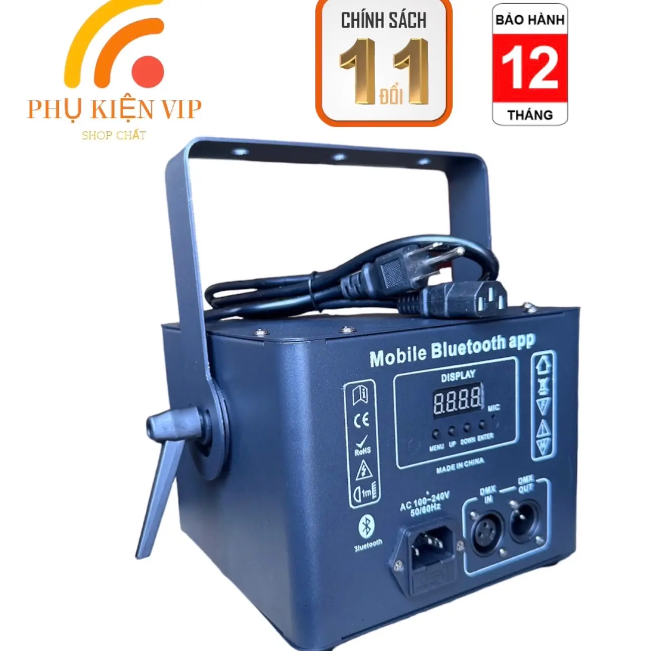 Đèn laser 5w Kết Nối Điện Thoại (Viết Chữ, Vẽ Hình, Lập Trình Sân Khấu) 54 led