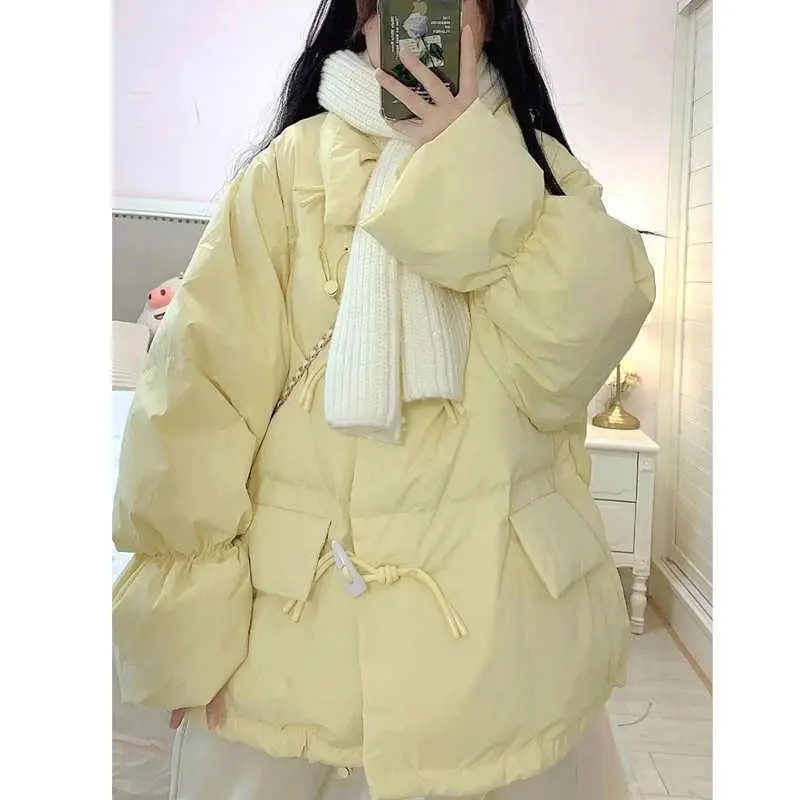 Áo khoác phao Khuy Sừng Sokiu dễ thun phong cách Hàn Quốc Ngọt Ngào