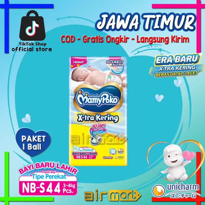 [Promo] Pampers 1 Ball Murah Promo Popok Bayi Baru Lahir Mamypoko Baby Happy Makuku Tipe Celana JAWA TIMUR diaper Cewek Cowok Balita 1