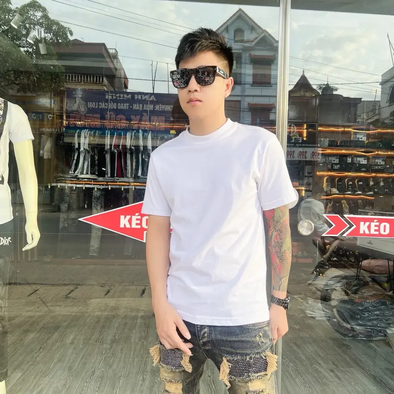 Áo phông trơn D2 , chất vải cotton co dãn 4 chiều mềm mịn không sợ bai xù 1