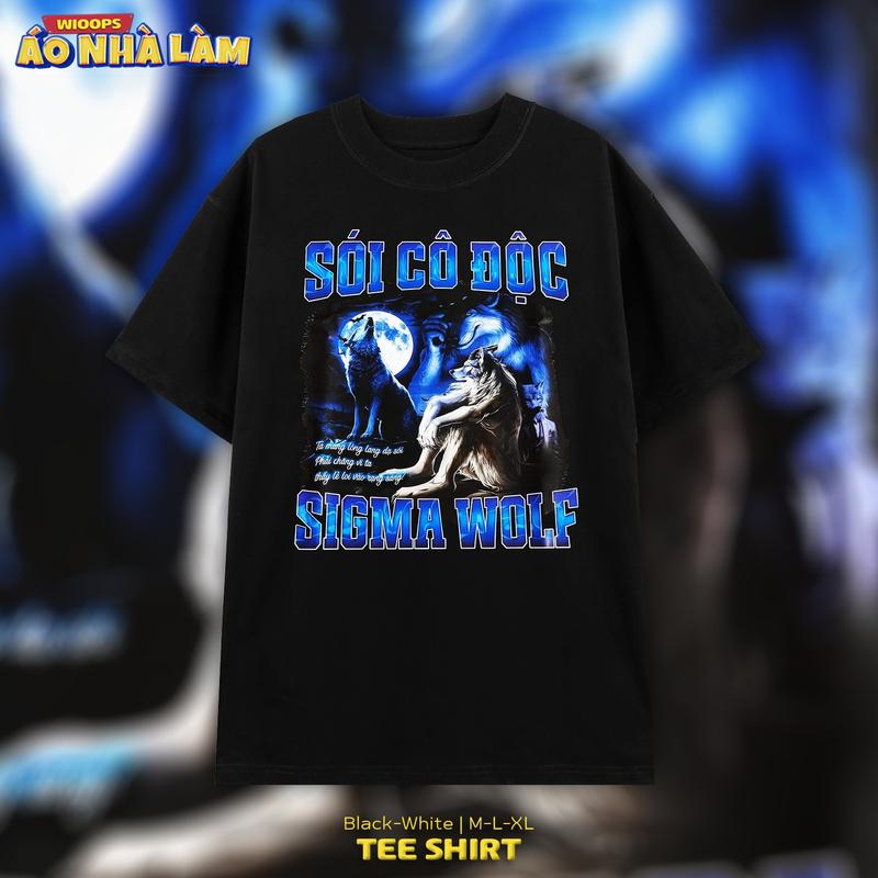 Áo Thun Tay Lỡ Nam Nữ Cotton Unisex , Áo Phông Cổ Tròn Hài Hước  Form Rộng Basic Oversize HUNEE Trend 2024 - Sói Cô Độc